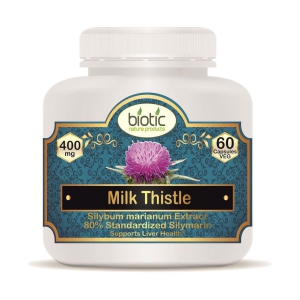 Biotic Milk Thistle Capsules 400mg Extract Veg Capsule 60 no.s