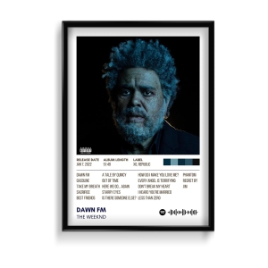 Dawn FM by the Weeknd Poster-A2 / Natural Frame