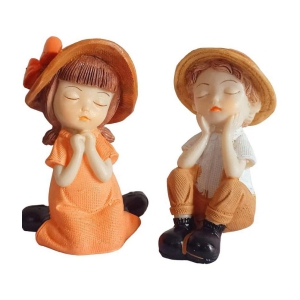 Green Tales Couple & Human Figurine 11 cm - Pack of 2