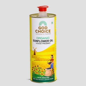 Organic Sunflower Oil | Wood Pressed | Single-Filtered-2L Tin