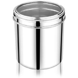 Dynore - Container Steel Silver Utility Container ( Set of 1 ) - Silver