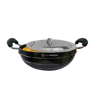 Non-Stick Induction KADHAI (5-layer granite coating) with SS Lid 2.5 L