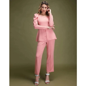 Selvia Peach Dyed Pant Top Set - None