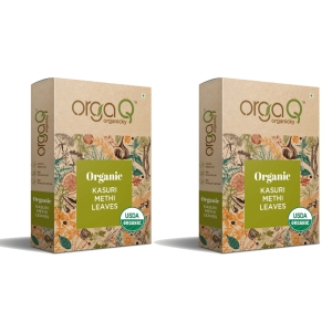 OrgaQ Organicky Organic Kasuri Methi | Fenugreek Leaves | Dried Methi Leaves