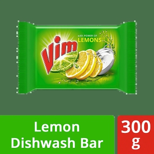 Vim Dishwash Bar - Lemon, 300 Gram Wrapper