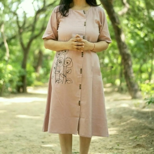 Women handloom cotton dress-XL