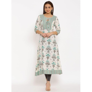 SVARCHI - Green Cotton Women's Anarkali Kurti ( Pack of 1 ) - None