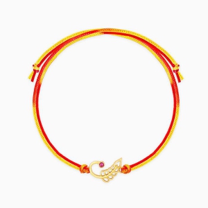 Golden Delicate Leaf Rakhi