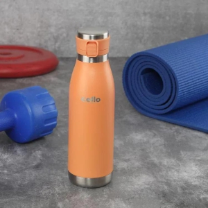 Duro Jet Flask, Vacusteel Water Bottle, 600ml Orange 600ml