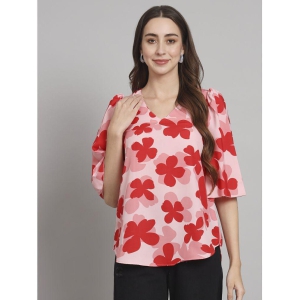 Curvydrobe Peach Polyester Women's A-Line Top ( Pack of 1 ) - None