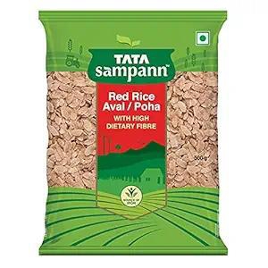 Tata Sampann Thick Red Rice Poha Aval Avalakki, 500 g