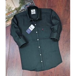 Cotton Solid Full Sleeves Casual Shirt for Mens-L