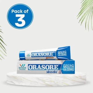 Orasore Mouth Ulcer Gel Treatment (Pack of 3) Contains Active Dental Pain Numbing Power and Clove Oil | Works within 10 seconds for Gum Pain, Tooth Pain and Dental Irritation