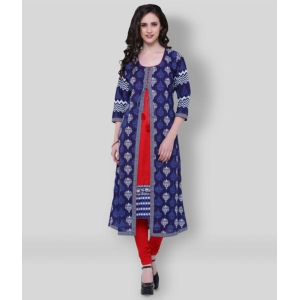 Divena - Multicolor Cotton Women''s Double Layered Kurti ( Pack of 1 ) - 6XL