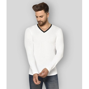 Glito - White Cotton Blend Regular Fit Mens T-Shirt ( Pack of 1 ) - None