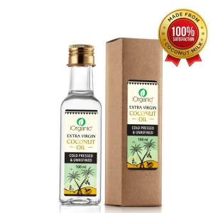 Cold Pressed Virgin Coconut Oil - From Coconut Milk (100 ml)-100 ml (Glass Bottle)