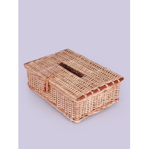 Kashmiri Willow Wicker Tissue Box - Handcrafted Elegance