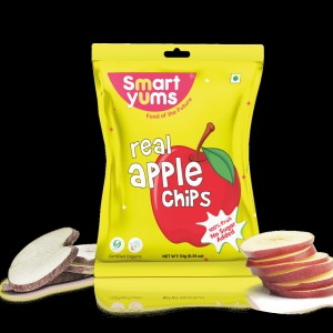 Smart Yums Real Apple Chips | 100% Dried Fruit Snack | No Added Sugar | Combo Pack-Pack of 10