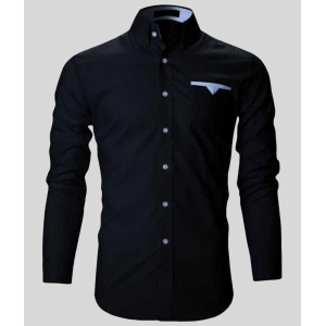 Life Roads - Black Cotton Slim Fit Mens Casual Shirt ( Pack of 1 ) - None