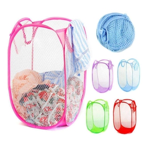 laundry-hamper-mesh-fabric-for-ventilation-foldable-storage-pop-up-clothes-basket-pack-of-1