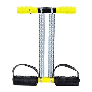 Double Spring Tummy Trimmer for Abs Workout for Men & Women Stomach Exercise Machine, Abdominal Exercise, Belly Exercise Home Gym Workout Equipment,(Yellow)