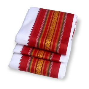 Abhikram - Cotton Bath Towel ( Pack of 1 ) - Red - Red