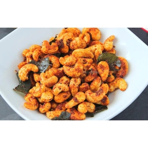 Lazy Shoppy Masala Kaju - Cashew Nut Spicy - Kaju Fried - Roasted Kaju Masala - Roasted Chilly Masala Cashews Nuts - Crunchy Kaju Snack - Dry Fruits Roasted Kaju Masala-4 KG