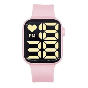 Exelent Square Digital Watch for Kids (Pack of 1, Pink)