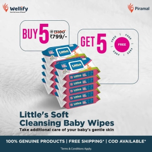 Little''s Soft Cleansing Baby Wipes Lid Pack - 80 Wipes Buy 5 get 5 free