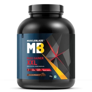 MuscleBlaze Mass Gainer XXL with Complex Carbs and Proteins in 3:1 ratio-3 KG / Chocolate