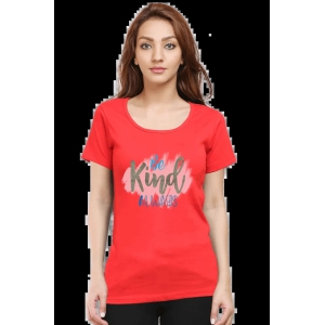 Be Kind Womens T Shirt-Red / XL
