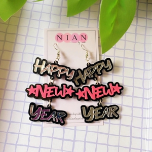 Happy New Year Earrings