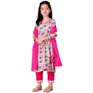 Itemzon Pink Viscose Girls Kurta and Pant Set ( Pack of 1 ) - None