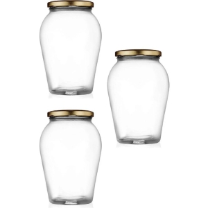 Somil - Storage Container Glass Transparent Pickle Container ( Set of 3 ) - Transparent