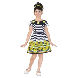 Zadums Girls Cotton A-Line Frock, Yellow - 4-5 Years