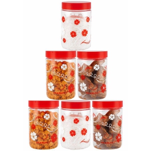 PearlPet - Red Polyproplene Food Container ( Pack of 6 ) - Red