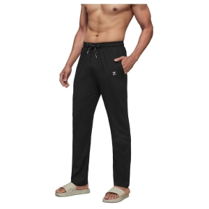 XYXX Black Cotton Tencel Blend Trackpants Single - S