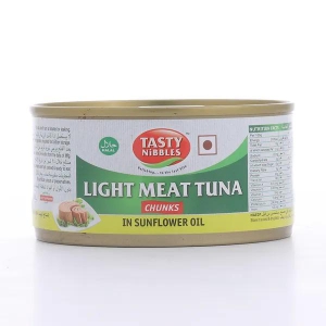 Tasty Nibbles Light Tuna Chunks In Sunflower Oil 185 Gr