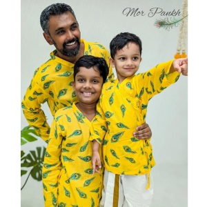 Angrakha Kurta for Boys & Men | Mor Pankh-8-9Y (with buttons)