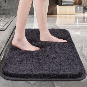 Seasons (40x60 cm) Solid 2000 GSM Microfiber Bath Mat Super Absorbent, Anti-Skid Door Mats for Home, Bathroom, Bedroom, Kitchen, Floor Mat (Grey).