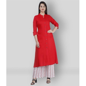 MAUKA - Red Straight Rayon Womens Stitched Salwar Suit ( Pack of 1 ) - XXL