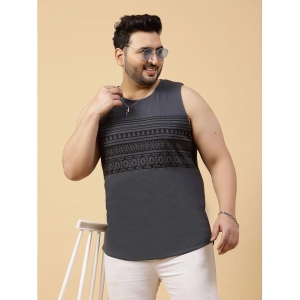 Rigo Cotton Slim Fit Printed Sleeveless Men's T-Shirt - Grey ( Pack of 1 ) - None