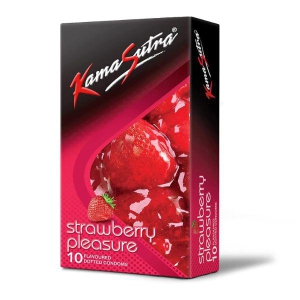 Kama Sutra Strawberry Pleasure Dotted 10 Condoms