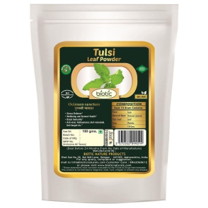 Biotic Tulsi Leaf Powder, Basil Leaf Powder, Tulsi Patta Powder 100 gm