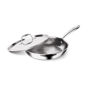 Milton Pro Cook Triply Stainless Steel Fry Pan with Lid, 20 cm / 1.2 Litre