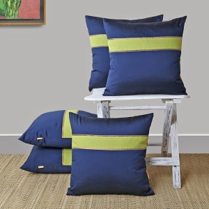 set-of-5-pcs-solid-navy-blue-tuffeta-cushion-cover-16-x-16pcc116nls5