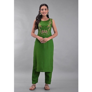 Maquien - Green Straight Rayon Womens Stitched Salwar Suit ( Pack of 1 ) - None