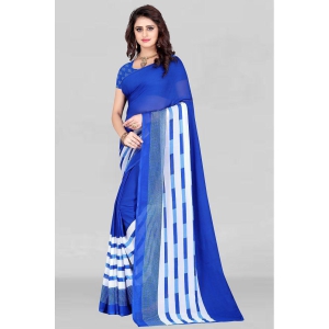 LEELAVATI - Blue Georgette Saree With Blouse Piece ( Pack of 1 ) - Blue