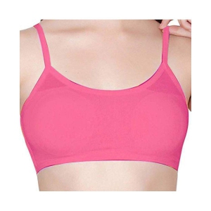 smooth-style-pink-cotton-lycra-solid-sports-bra-free-size