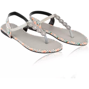 Women Grey Flats Sandal